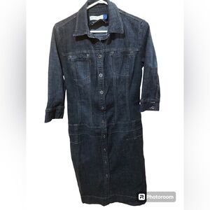 Vintage Smart Set Denim Dress Women’s Size 11, loops for Belt